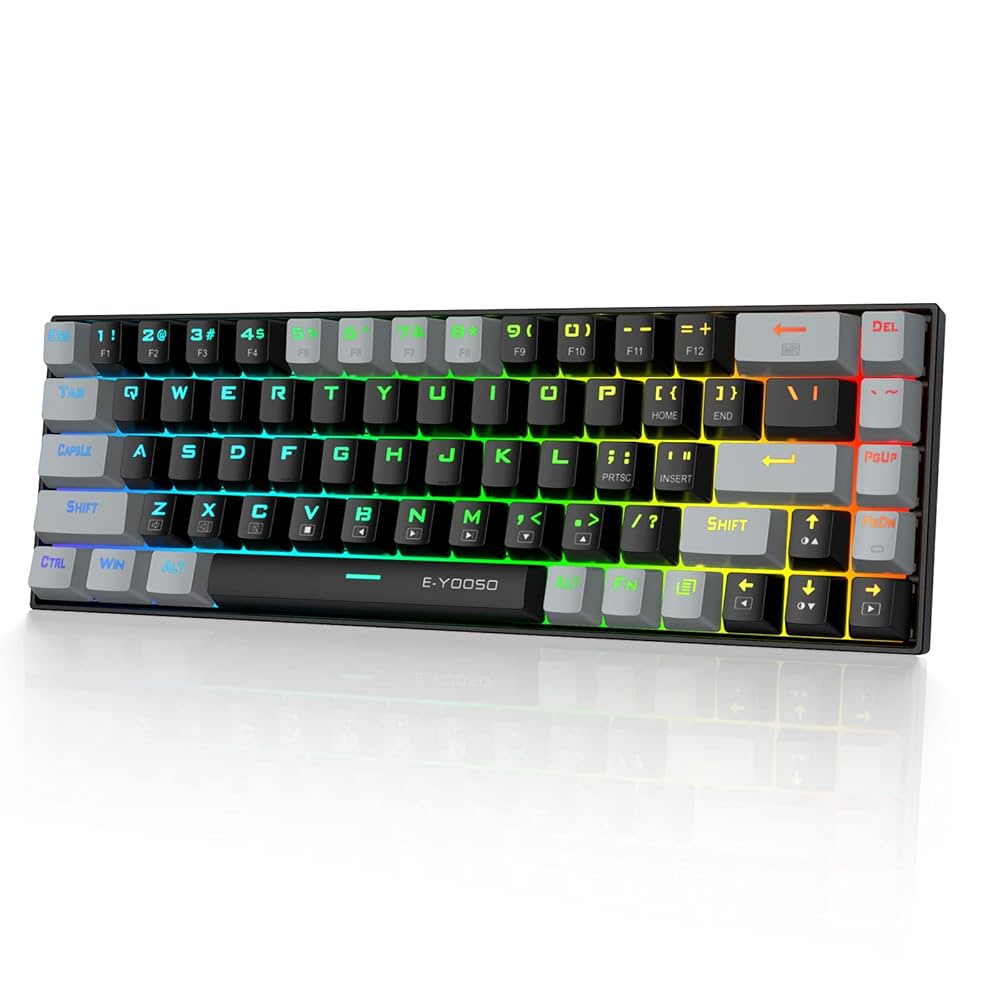 キーボード Yuu 楽天市場】YUNZII X71 メカニカルゲーミングキーボード 透明キー